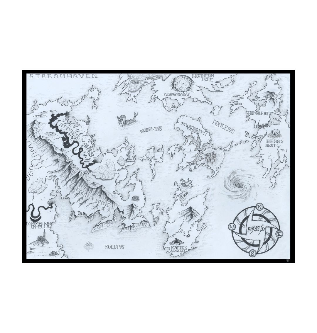 White Streamhaven Map A3