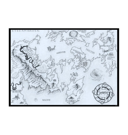 White Streamhaven Map A3